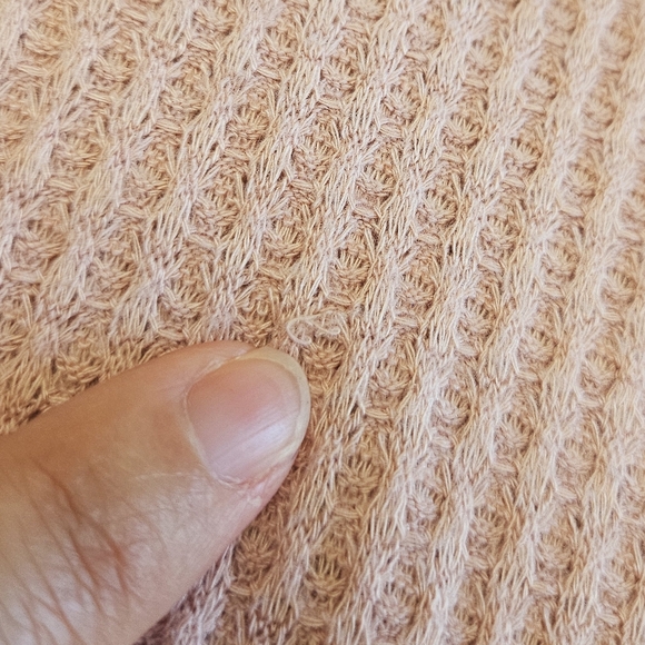 Torrid Waffle Knit Blouse Pink Ties Up In The Front Size 00. - Picture 8 of 12